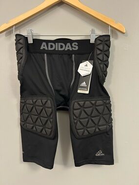 adidas Black Padded Techfit Compression Shorts NWT Large Football